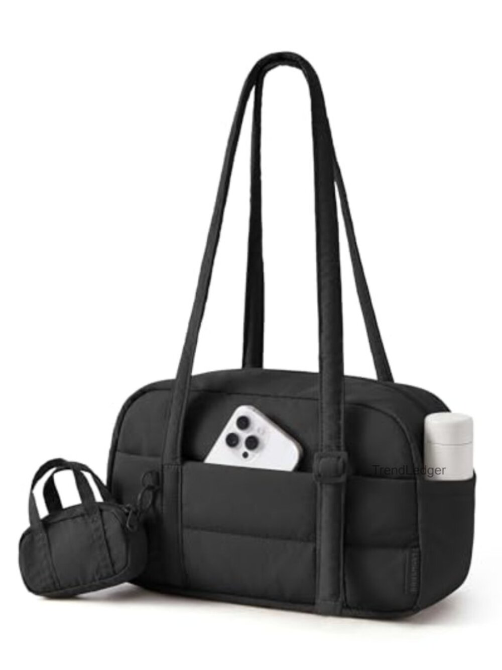 Quilted Puffer Shoulder Bag Lightweight Small Tote Handbag